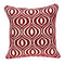 20" X 7" X 20" Transitional Red And White Pillow Cover With Poly Insert