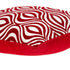 20" X 7" X 20" Transitional Red And White Pillow Cover With Poly Insert