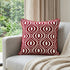 20" X 7" X 20" Transitional Red And White Pillow Cover With Poly Insert