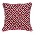 20" X 7" X 20" Transitional Red And White Cotton Pillow Cover With Poly Insert