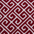 20" X 7" X 20" Transitional Red And White Cotton Pillow Cover With Poly Insert