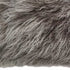17" Grey Genuine Tibetan Lamb Fur Pillow With Microsuede Backing