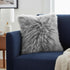 20" Grey Genuine Tibetan Lamb Fur Pillow With Microsuede Backing