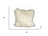 20" Creamy White Genuine Tibetan Lamb Fur Pillow With Microsuede Backing