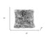 24" Grey Genuine Tibetan Lamb Fur Pillow With Microsuede Backing