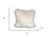 24" Bright White Genuine Tibetan Lamb Fur Pillow With Microsuede Backing