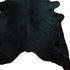 6' X 7' Black Cowhide Handmade Area Rug