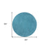 Round Polyester Highlighter Blue Area Rug