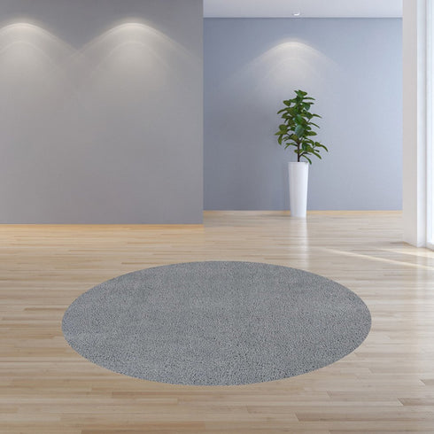 9' X 13' Gray Shag Hand Woven Area Rug