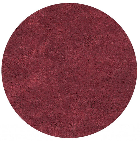 8' X 10' Red Shag Hand Woven Area Rug