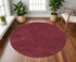 8' X 10' Red Shag Hand Woven Area Rug