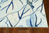 8' X 11' Gray And Navy Blue Botanical Leaves Area Rug