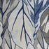 8' X 11' Gray And Navy Blue Botanical Leaves Area Rug
