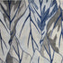 8' X 11' Gray And Navy Blue Botanical Leaves Area Rug