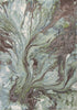 7' X 10' Green And Brown Abstract Area Rug