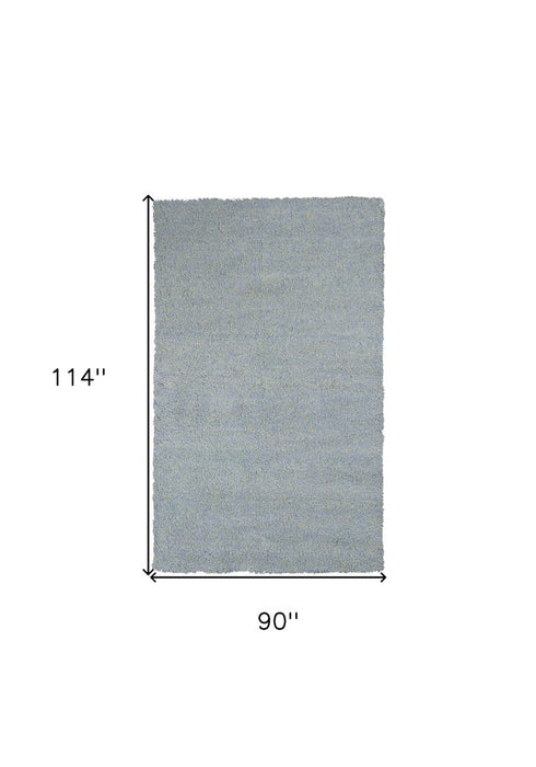 9' X 13' Blue Hand Woven Area Rug