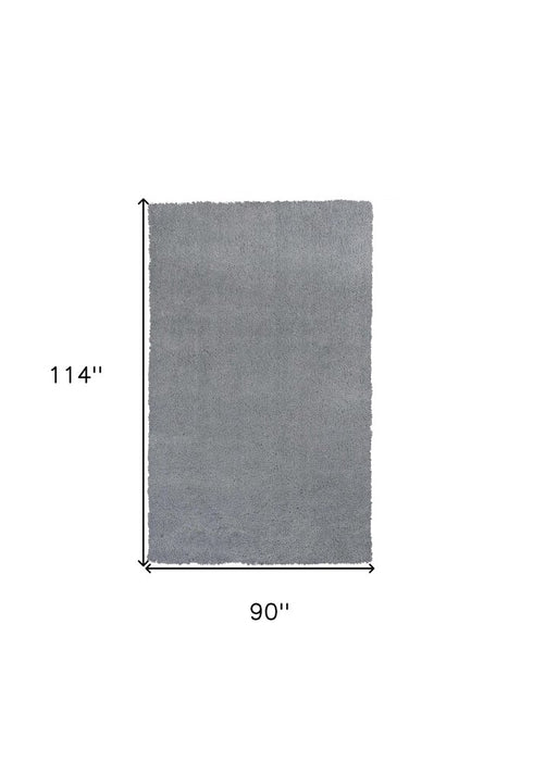9' X 13' Gray Shag Hand Woven Area Rug