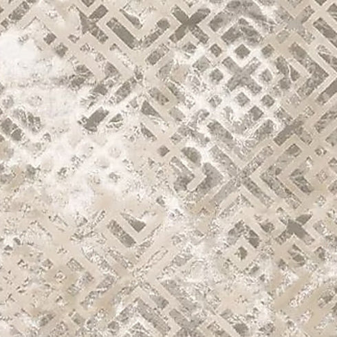 7' X 10' Sand And Light Blue Geometric Area Rug