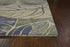 5' X 8' Blue Green And Beige Wool Tropical Botanical Hand Tufted Area Rug