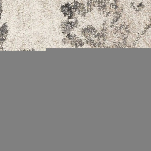8' X 10' Gray And Tan Floral Distressed Area Rug