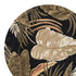 8' X 11' Black Beige And Brown Wool Botanical Leaves Hand Tufted Area Rug