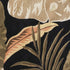 8' X 11' Black Beige And Brown Wool Botanical Leaves Hand Tufted Area Rug