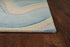 8' X 10' Blue Beige And Green Wool Abstract Hand Tufted Area Rug