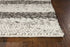 8' X 10' Brown Gray And Ivory New Zealand Lambs Wool Striped Hand Woven Area Rug