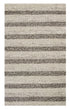 8' X 10' Brown Gray And Ivory New Zealand Lambs Wool Striped Hand Woven Area Rug