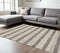 8' X 10' Brown Gray And Ivory New Zealand Lambs Wool Striped Hand Woven Area Rug