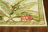 8' X 11' Ivory Green And Brown Wool Tropical Botanical Hand Tufted Area Rug