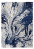 9' X 13' Blue Gray And Ivory Abstract Area Rug