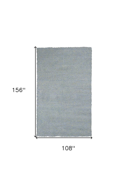 9' X 13' Blue Hand Woven Area Rug