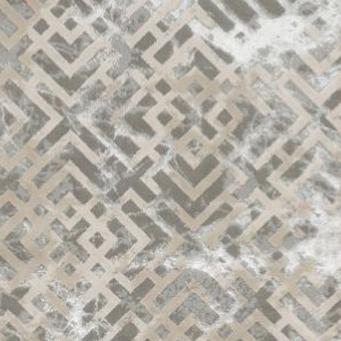 7' X 10' Sand And Light Blue Geometric Area Rug