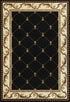 5' X 8' Brown Black And Ivory Floral Vines Area Rug
