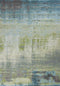 5' X 8' Blue And Green Abstract Area Rug
