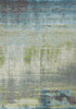 5' X 8' Blue And Green Abstract Area Rug