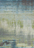 5' X 8' Blue And Green Abstract Area Rug