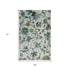 8' X 11' Teal Blue White And Green Floral Vines Area Rug