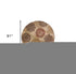 8' X 11' Sage Brown And Ivory Floral Medallion Area Rug