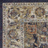 5' X 8' Navy Blue Gold And Ivory Medallion Area Rug