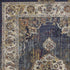 5' X 8' Navy Blue Gold And Ivory Medallion Area Rug