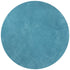 Round Polyester Highlighter Blue Area Rug