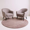 6' Pink Shag Hand Woven Round Rug