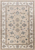 8' X 10' Beige And Ivory Floral Medallion Area Rug