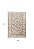 8' X 10' Beige And Ivory Floral Medallion Area Rug