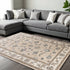 8' X 10' Beige And Ivory Floral Medallion Area Rug