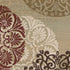 8' X 11' Sage Brown And Ivory Floral Medallion Area Rug