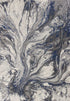 6' X 9' Blue And Gray Abstract Area Rug
