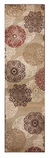 8' X 11' Sage Brown And Ivory Floral Medallion Area Rug